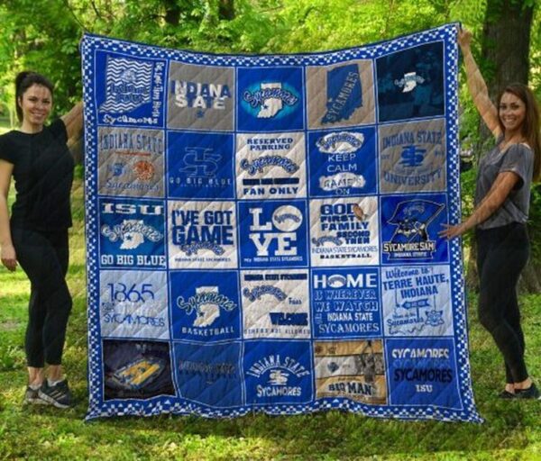 Indiana State Sycamores Quilt Blanket 3