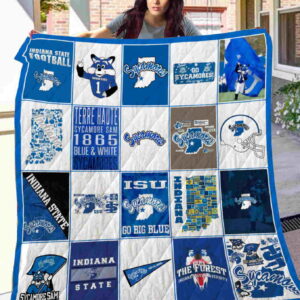 Indiana State Sycamores Quilt Blanket 2