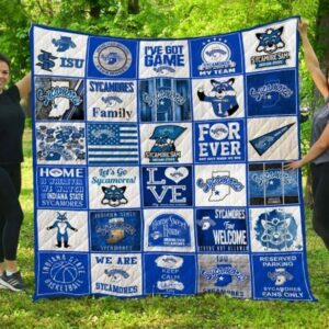 Indiana State Sycamores Quilt Blanket 1