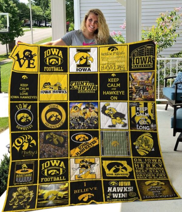 Iowa Hawkeyes Quilt Blanket 3