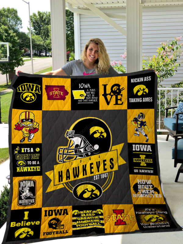 Iowa Hawkeyes Quilt Blanket 1