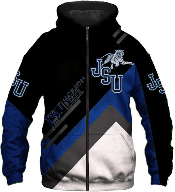 Jackson State Tigers Hoodie Zip Hoodie 3D