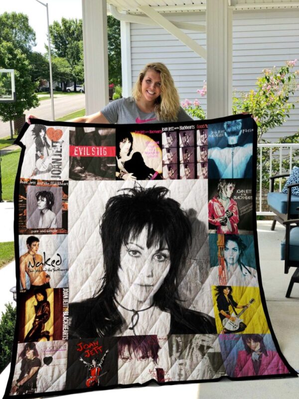 Joan Jett Quilt Blanket 1