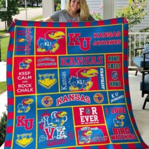 Kansas Jayhawks Quilt Blanket 2