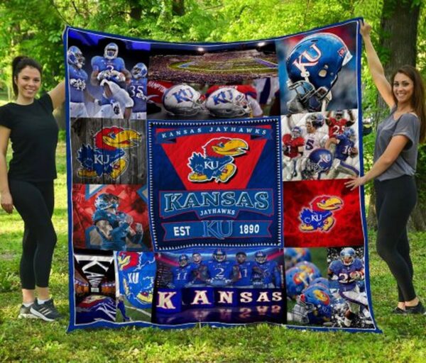 Kansas Jayhawks Quilt Blanket 3