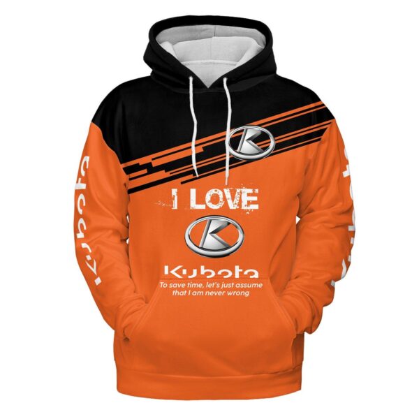 Kubota Hoodie Zip Hoodie 3D 1