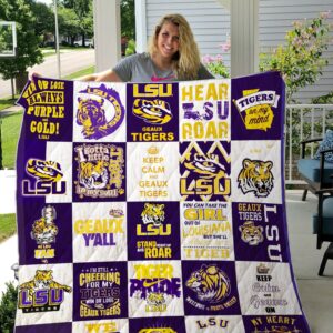 LSU Tigers Quilt Blanket 2