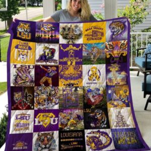 LSU Tigers Quilt Blanket 3