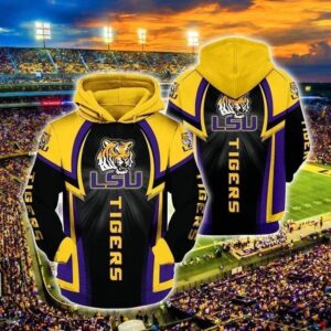 LSU Tigers Hoodie Zip Hoodie 3D 2