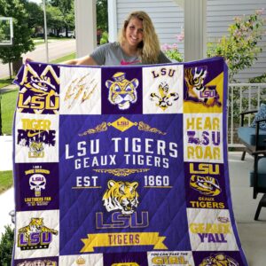 LSU Tigers Quilt Blanket 4