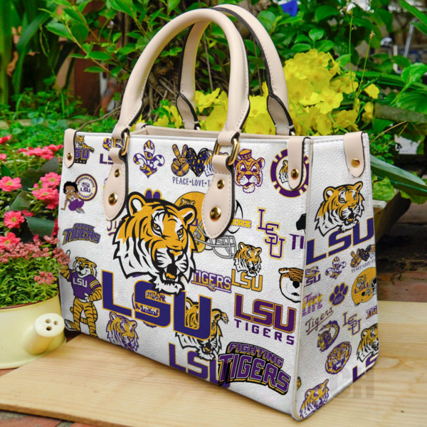 LSU Tigers Leather Handbag 1