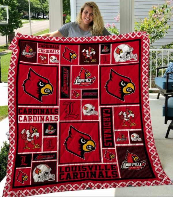 Louisville Cardinals Quilt Blanket 2