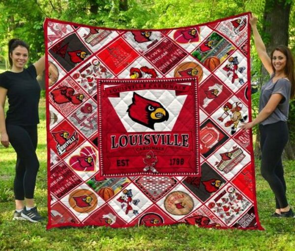 Louisville Cardinals Quilt Blanket 3