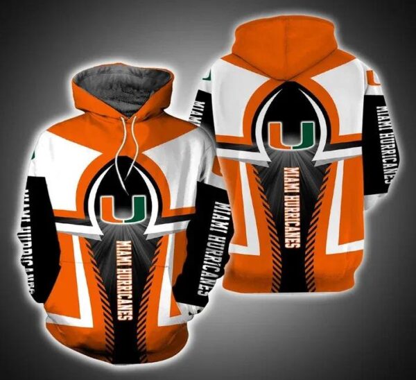 Miami Hurricanes Hoodie Zip Hoodie 3D