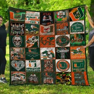 Miami Hurricanes Quilt Blanket 4