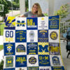 Michigan Wolverines Quilt Blanket 1