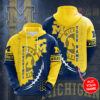 Michigan Wolverines Hoodie Zip Hoodie 3D 2