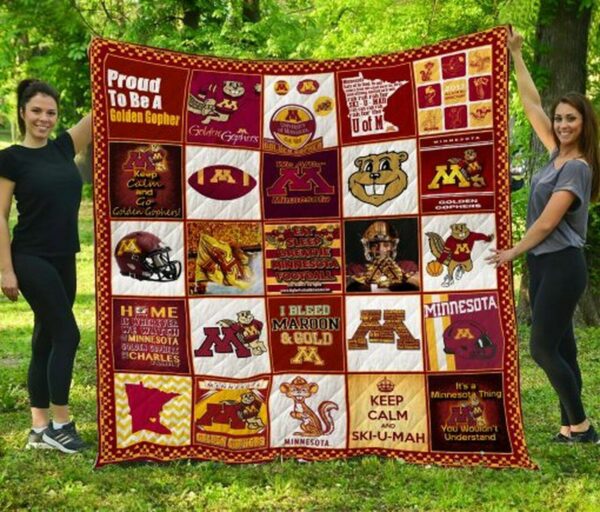 Minnesota Golden Gophers Quilt Blanket 4