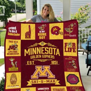 Minnesota Golden Gophers Quilt Blanket 1