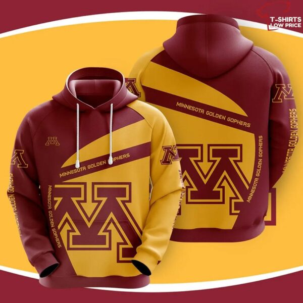 Minnesota Golden Gophers Hoodie Zip Hoodie 3D