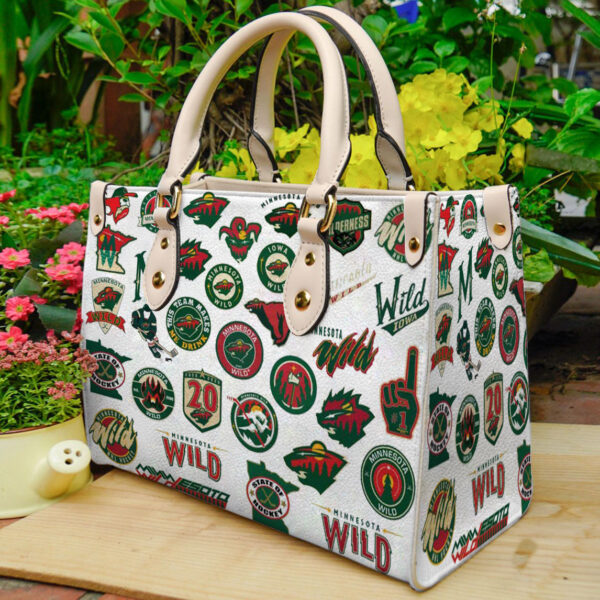 Minnesota Wild Leather Handbag 2