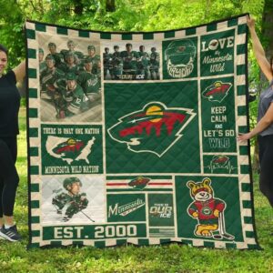 Minnesota Wild Quilt Blanket 1