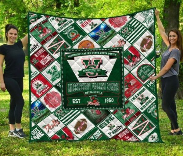 Mississippi Valley State Delta Devils Quilt Blanket 1