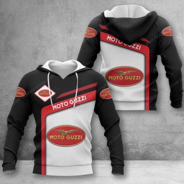 Moto Guzzi Hoodie Zip Hoodie 3D 3