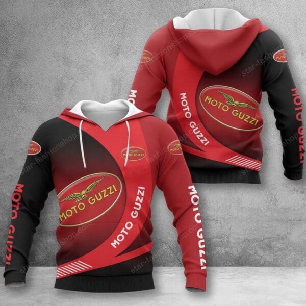 Moto Guzzi Hoodie Zip Hoodie 3D 4