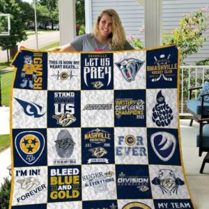 Nashville Predators Quilt Blanket 2