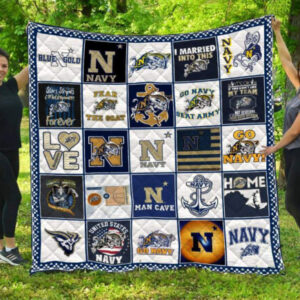 Navy Midshipmen Quilt Blanket 1