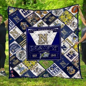 Navy Midshipmen Quilt Blanket 2