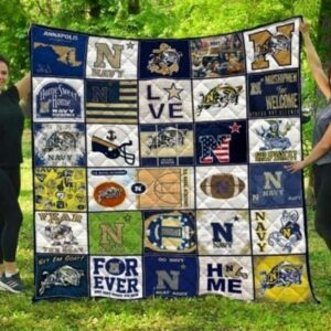 Navy Midshipmen Quilt Blanket