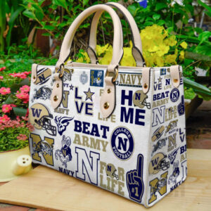 Navy Midshipmen Leather Handbag