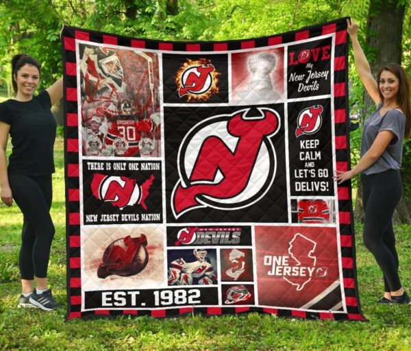 New Jersey Devils Quilt Blanket 4