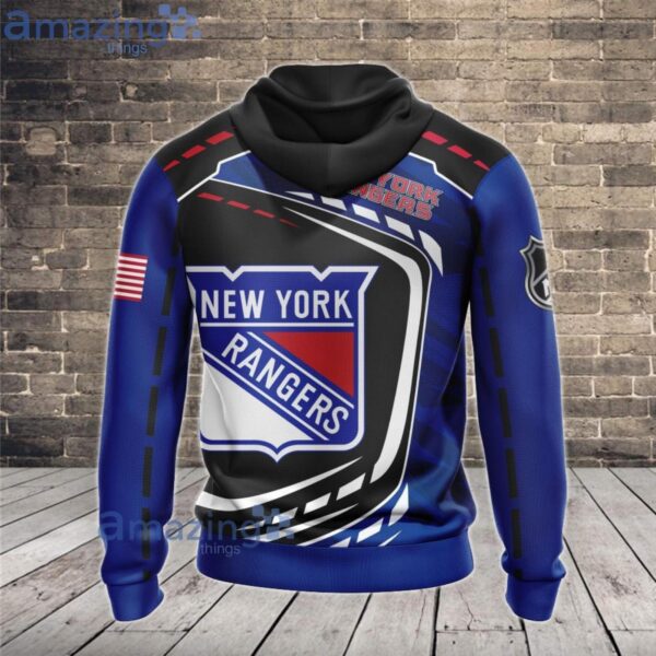 New York Rangers Hoodie Zip Hoodie 3D 2