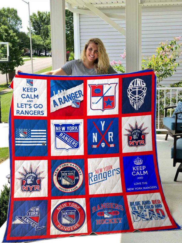 New York Rangers Quilt Blanket 1