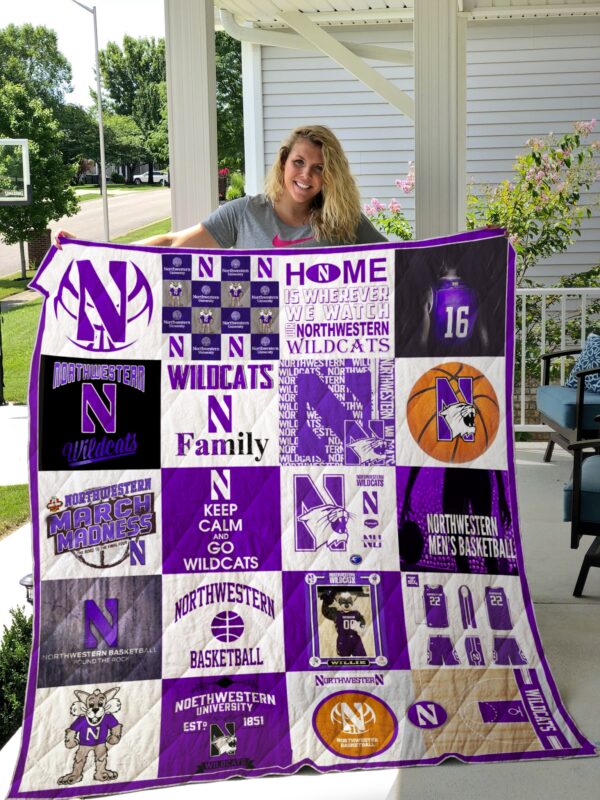 Northwestern Wildcats Quilt Blanket 1