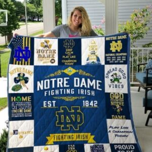 Notre Dame Fighting Irish Quilt Blanket 5