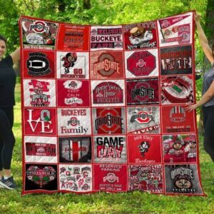 Ohio State Buckeyes Quilt Blanket 5