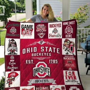 Ohio State Buckeyes Quilt Blanket 4