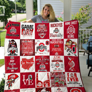 Ohio State Buckeyes Quilt Blanket 1