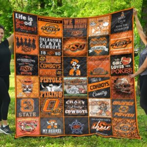 Oklahoma State Cowboys Quilt Blanket 1