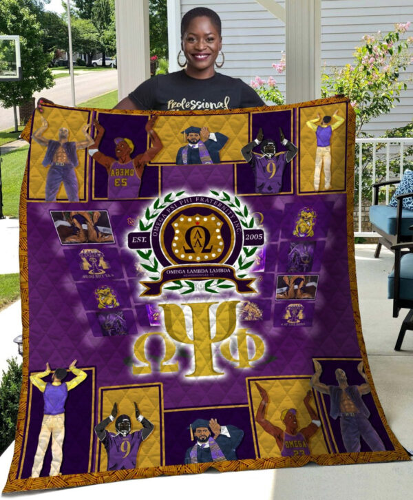 Omega Psi Phi Quilt Blanket 2