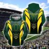 Oregon Ducks Hoodie Zip Hoodie 3D