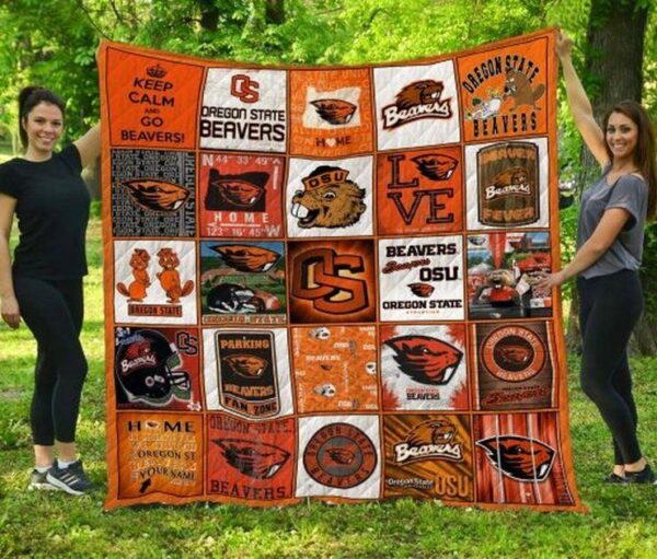 Oregon State Beavers Quilt Blanket 2