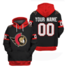 Ottawa Senators Hoodie Zip Hoodie 3D 1