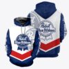 Pabst Blue Ribbon Hoodie Zip Hoodie 3D