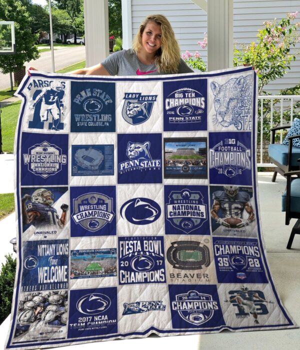 Penn State Nittany Lions Quilt Blanket 4