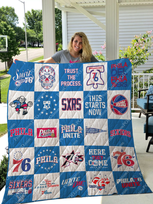 Philadelphia 76ers Quilt Blanket 1